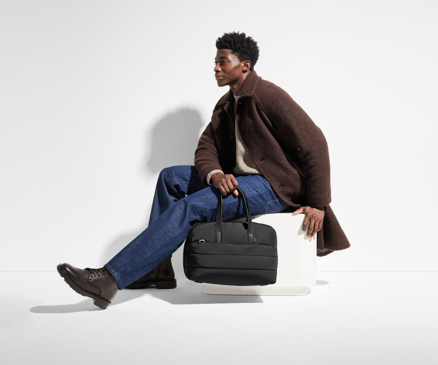 The Quilted Everywhere Bag in Jet Black
